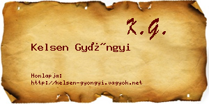 Kelsen Gyöngyi névjegykártya